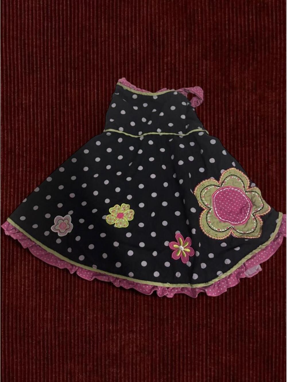 Blueberi Boulevard Kid's Black and Multi Dress
